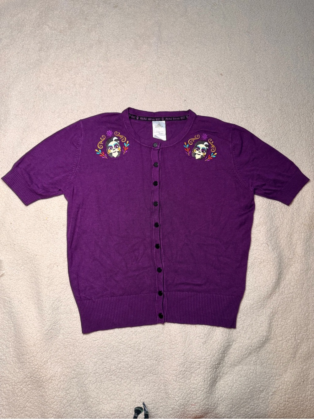 Disney Coco Mamá Imelda Short Sleeve Cardigan Sweater S